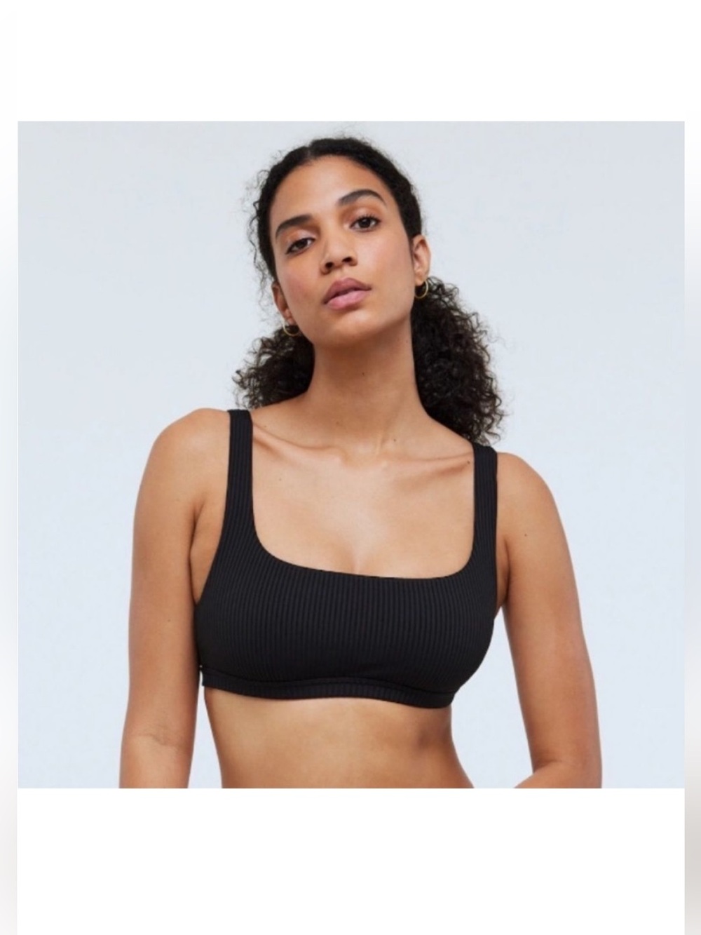 Madewell Swim S Bikini Top Black NP212